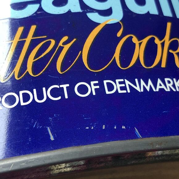 Vintage Seagull Danish Butter Cookie Tin Round Beach House Decor Denmark Rare - Picture 16 of 16